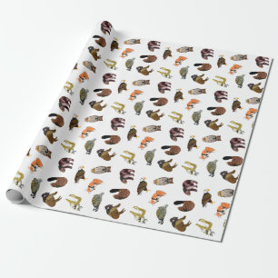 Presente Papel de madeira do bicho do crachá