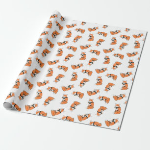Presente Papel de madeira do Fox do crachá