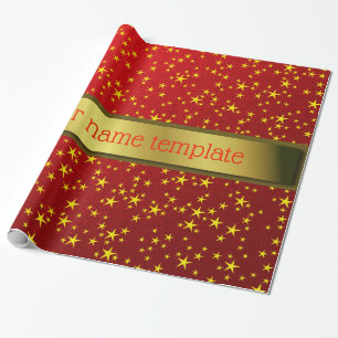 Presente papel de modelo de estrelas amarelas