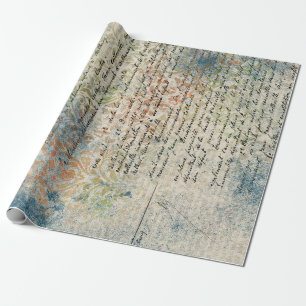 Presente Papel de mola azul de Pastel inspirado em francês 