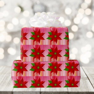 Presente Papel de Mola de Natal da Red Poinsettia