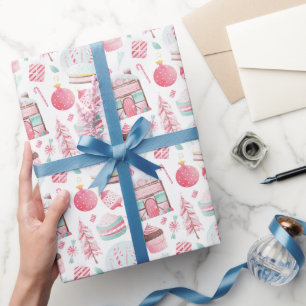 Presente Papel de mola de natal de hortelã pimenta