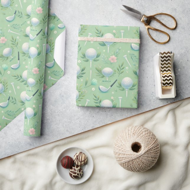 Presente Papel de mola de Natal e Páscoa de Golfer (Artesanato)