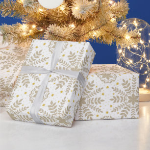 Presente Papel de mola de Natal Elegante Floco de Neve