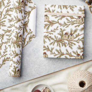 Presente Papel de mola de natal para pinheiro de pássaro