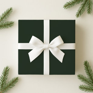 Presente Papel de mola de Natal verde e sólido