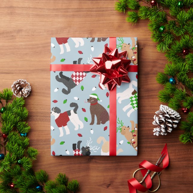 Presente Papel de mola Labradoodle de Goldendoodle de Natal (Presente de Natal)