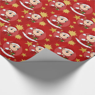 Presente Papel de mola para bebê de Natal bonito