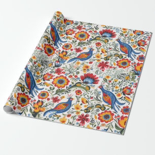 Presente Papel De Mola Pintado Pintado De Arte Folclórica P