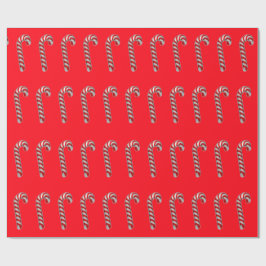 Presente Papel De Moldagem Brilhante Candy Canes