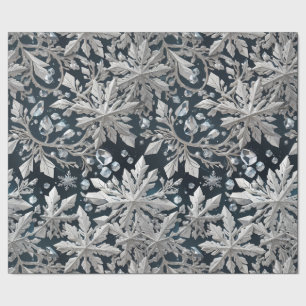 Presente Papel de moldagem com flocos de neve de cristal
