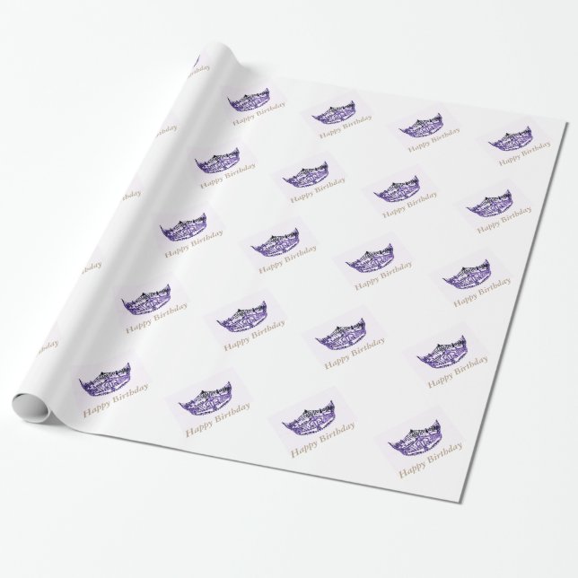 Presente Papel de moldagem coroa estilo Miss América (Desenrolado)
