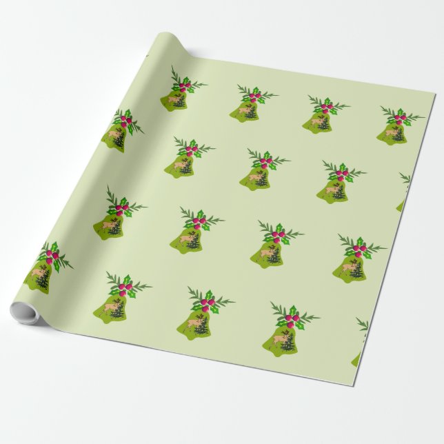 Presente Papel de moldagem da célula de Natal (Desenrolado)