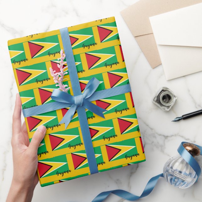 Presente Papel de Moldagem da Guiana, Patriótico da Bandeir (Presentear)