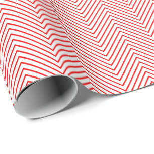 Presente Papel de Moldagem da Linha Chevron - Vermelho em B