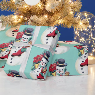 Presente Papel de moldagem de boneco de neve retrátil
