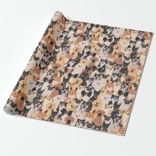 Presente Papel de moldagem de cães