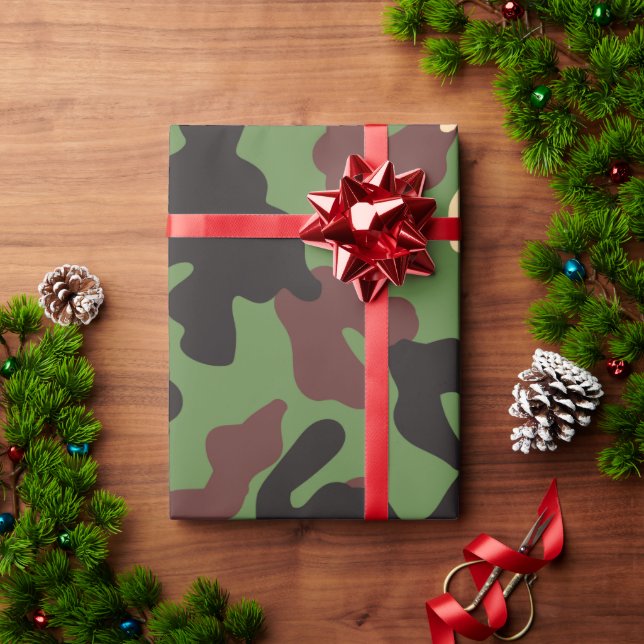 Presente Papel de moldagem de camo (Presente de Natal)