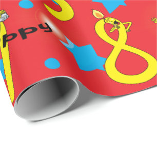 Presente Papel de Moldagem de Chanucá "Happy Hanukkah Numb