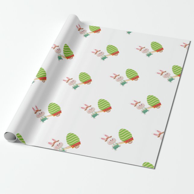 Presente Papel de moldagem de coelhinho de Páscoa bonito (Desenrolado)