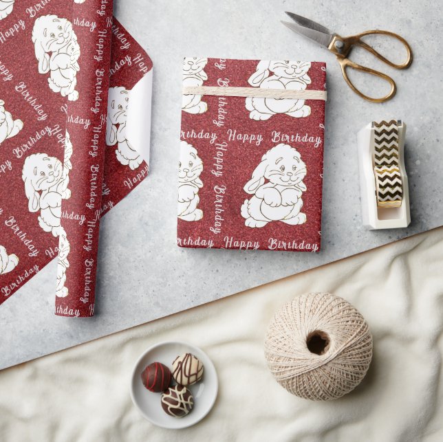 Presente Papel de moldagem de coelho (Artesanato)