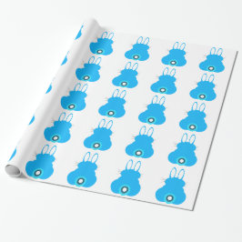 Presente Papel de moldagem de coelho azul