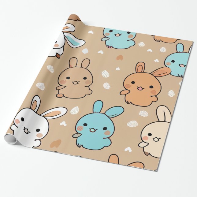 Presente Papel de moldagem de coelho pequeno (Desenrolado)