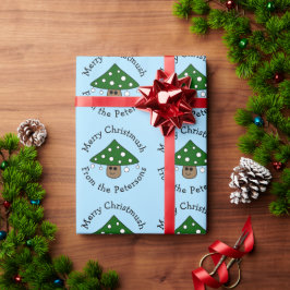 Presente Papel de moldagem de cogumelo na árvore de Natal