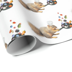 Presente Papel de moldagem de cozinha de esquilo