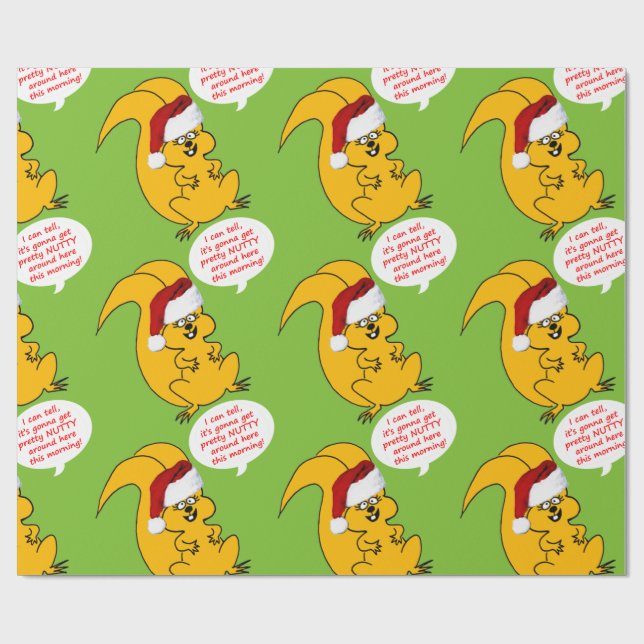 Presente Papel de Moldagem de Esquilo de Manhã de Natal (Aberto)