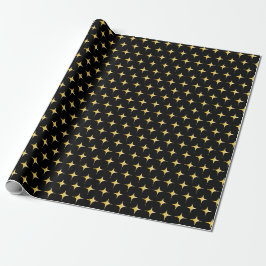 Presente Papel de moldagem de férias preto e Dourado
