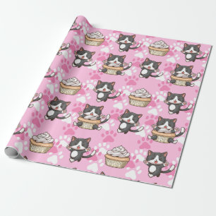 Presente Papel de moldagem de gatos adoráveis