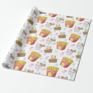 Presente Papel de moldagem de gatos adoráveis