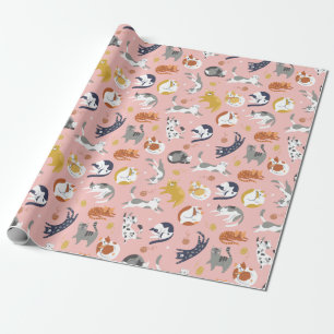 Presente Papel de moldagem de gatos adoráveis