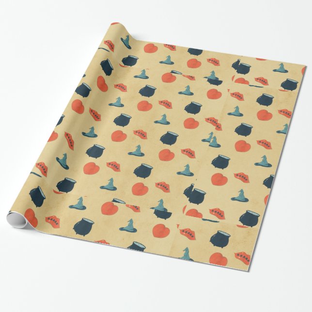 Presente Papel de Moldagem de Halloween Spooky (Desenrolado)