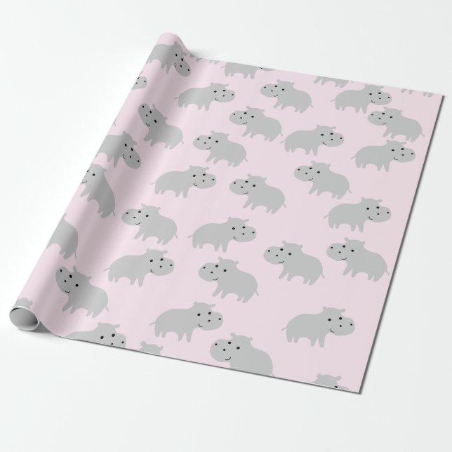 Presente Papel de Moldagem de Hippo (Desenrolado)
