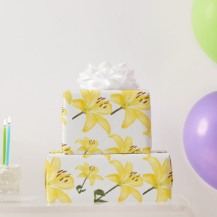 Presente Papel de moldagem de lírio amarelo