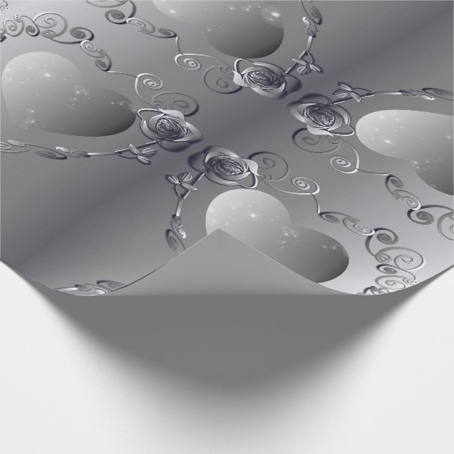 Presente Papel de moldagem de moldura de Rosa prata (Ponta)