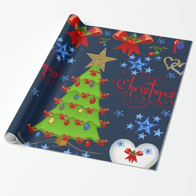 Presente Papel de moldagem de Natal (Desenrolado)