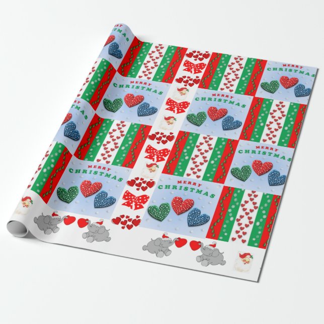 Presente Papel de moldagem de Natal (Desenrolado)
