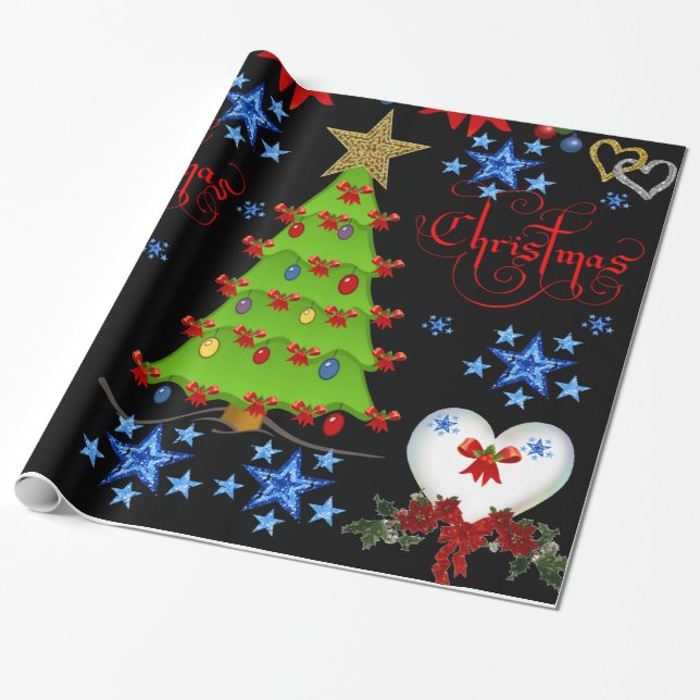 Presente Papel de moldagem de Natal (Desenrolado)