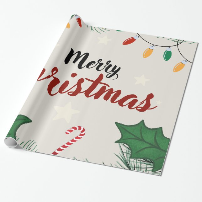 Presente Papel de moldagem de Natal (Desenrolado)