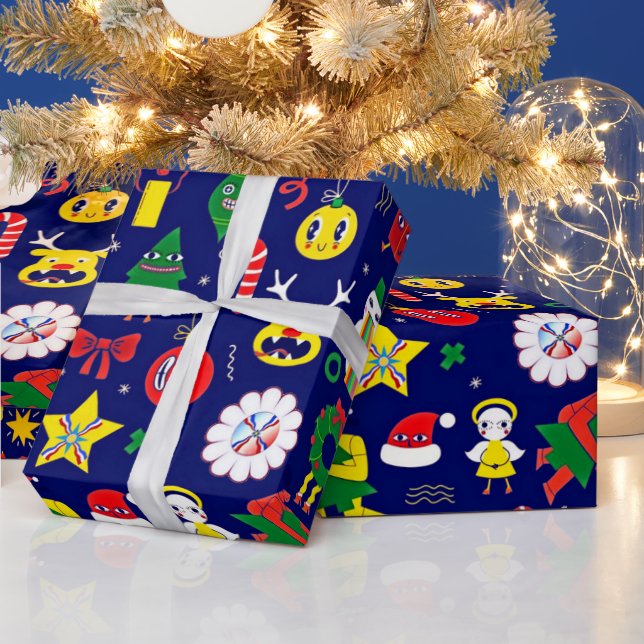 Presente Papel De Moldagem De Natal Assírio, Brilhante (Feriados)