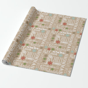 Presente Papel de moldagem de Natal Beige/Tan