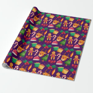 Presente Papel de moldagem de Natal bonito