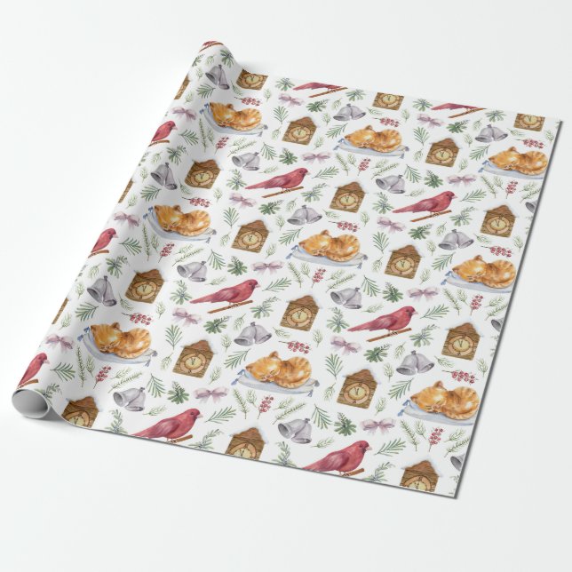 Presente Papel de moldagem de Natal bonito (Desenrolado)