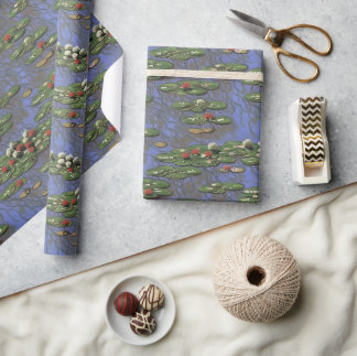 Presente Papel de moldagem de Natal Claude Monet inspirado
