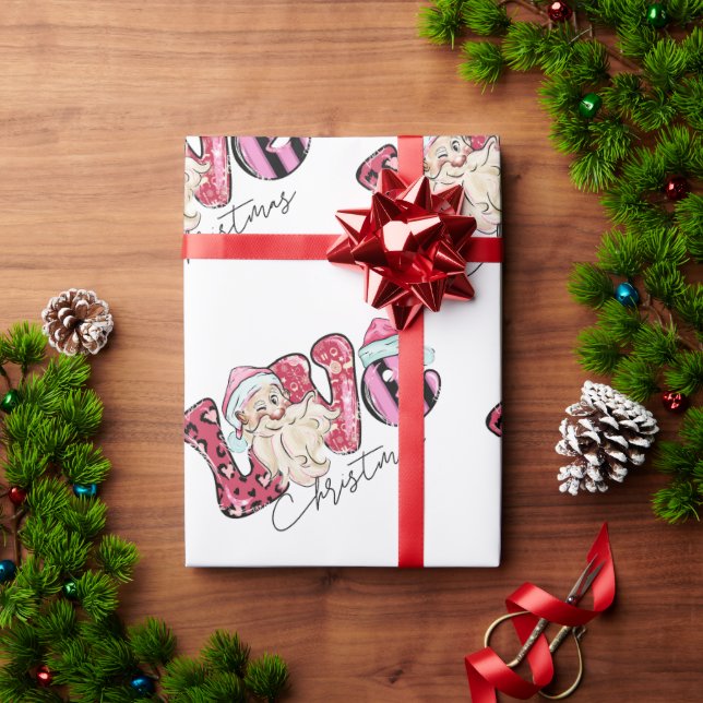 Presente Papel de moldagem de Natal com amor rosa (Presente de Natal)