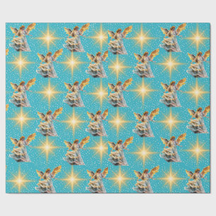 Presente Papel de moldagem de Natal com anjos
