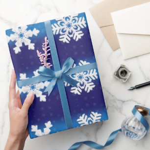 Presente Papel de Moldagem de Natal com Flocos de Neve de N